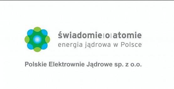 Grafika dekoracyjna. Logo Polskich Elektrowni Jądrowych.